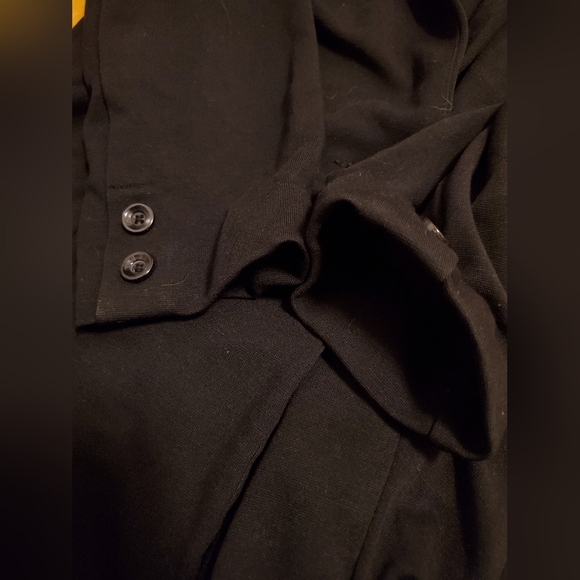 Cartonnier Anthropologie long black blazer. 3/4 sleeves. Size M. Padded shoulder - Picture 6 of 11